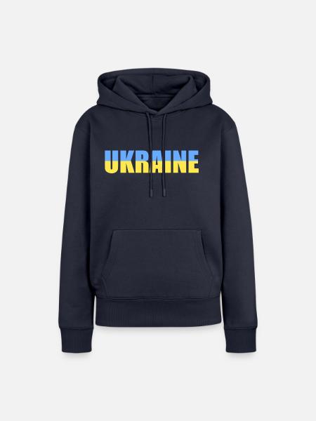 ukraine - Frauen Premium Bio Hoodie - Navy