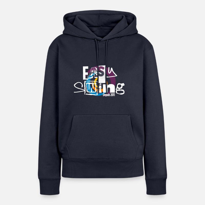 Easy Swing PUNK - Sweat à capuche Premium bio Femme - bleu marine
