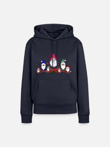 Wichtel Weihnachten - Frauen Premium Bio Hoodie - Navy
