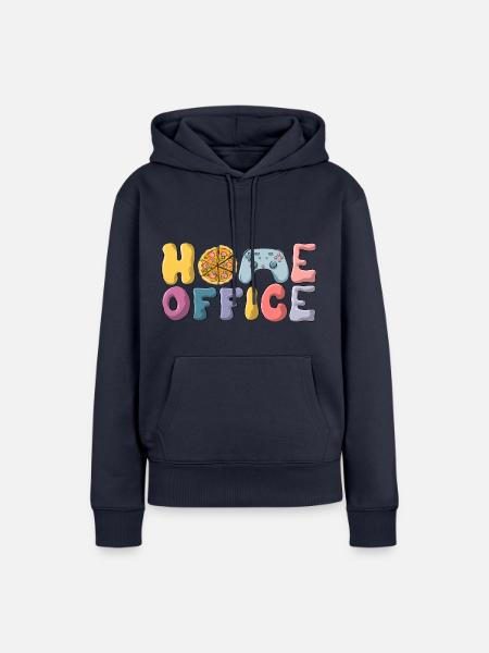 Home Office - Frauen Premium Bio Hoodie - Navy
