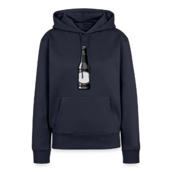 Bouteille de bière Bière - Sweat à capuche Premium bio Femme - bleu marine - Devant - Julia (174cm)