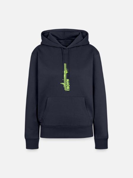 Farbklecks Naoki - Frauen Premium Bio Hoodie - Navy