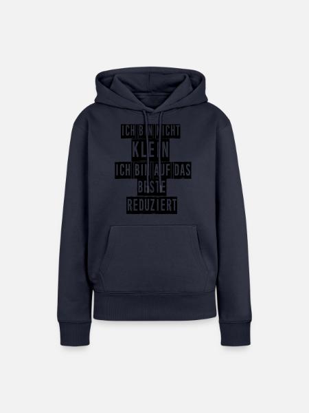 Ich bin nicht klein - Frauen Premium Bio Hoodie - Navy
