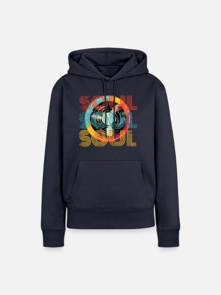 Soul Musik Retro - Frauen Premium Bio Hoodie - Navy