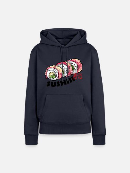 Sushi(ii) Brötchen - Frauen Premium Bio Hoodie - Navy