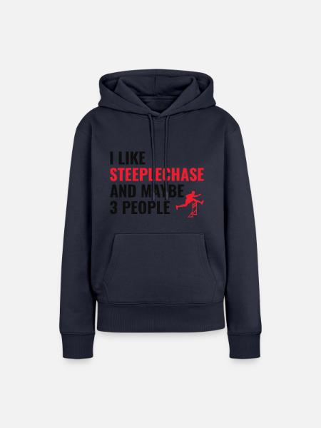 Hindernislauf Hindernislauf Leichtathletik - Frauen Premium Bio Hoodie - Navy