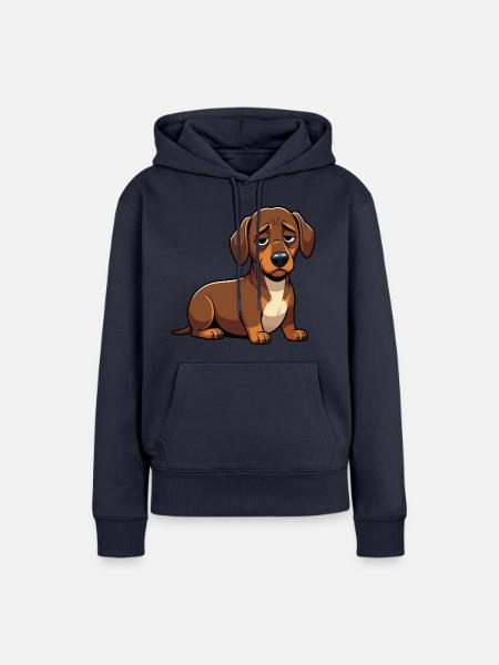 Dackel Dackelbesitzer Dackelhalter Dackelliebhaber - Frauen Premium Bio Hoodie - Navy