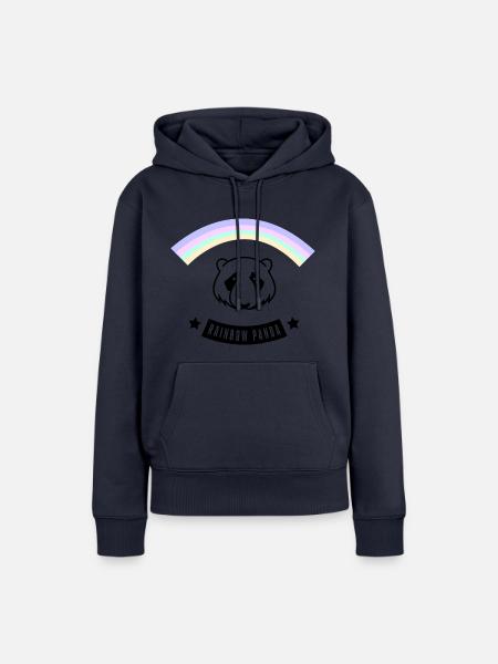 Rainbow Panda - Frauen Premium Bio Hoodie - Navy