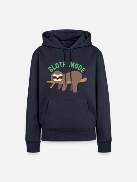 SLOTH MODE - Frauen Premium Bio Hoodie - Navy