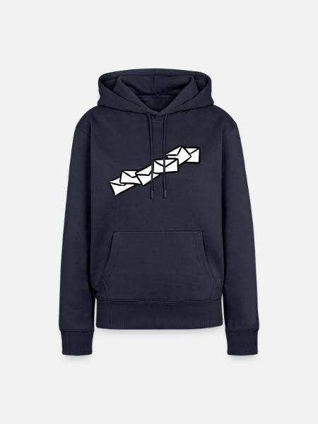Briefe Nachrichten Sendung message letters - Frauen Premium Bio Hoodie - Navy