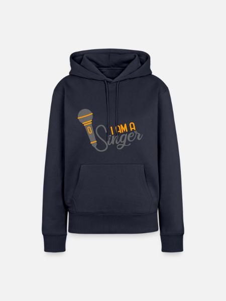 I am a singer - Frauen Premium Bio Hoodie - Navy