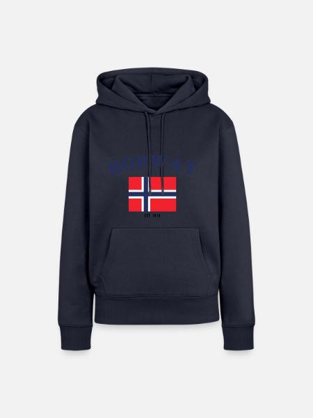 Norwegen Flagge - Frauen Premium Bio Hoodie - Navy