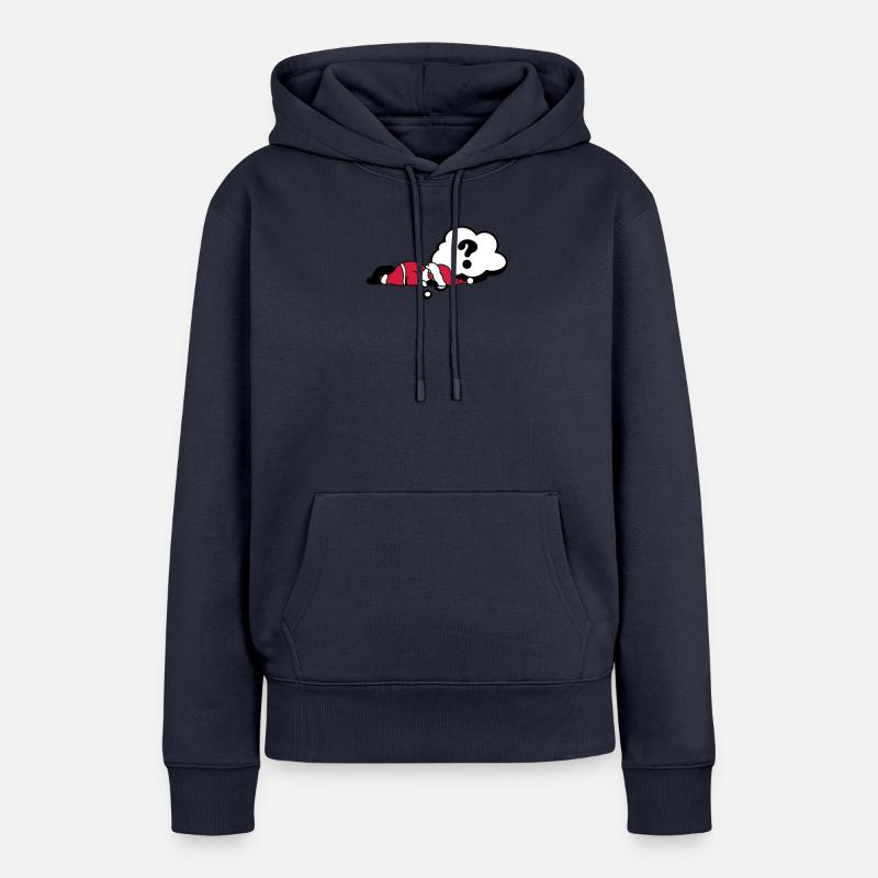 Bulle Comiques point d'interrogation - Sweat à capuche Premium bio Femme - bleu marine