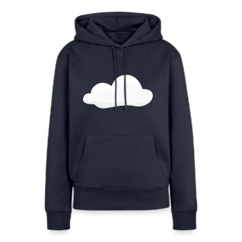 Wolke - Frauen Premium Bio Hoodie - Navy - Vorne - Julia (174cm)