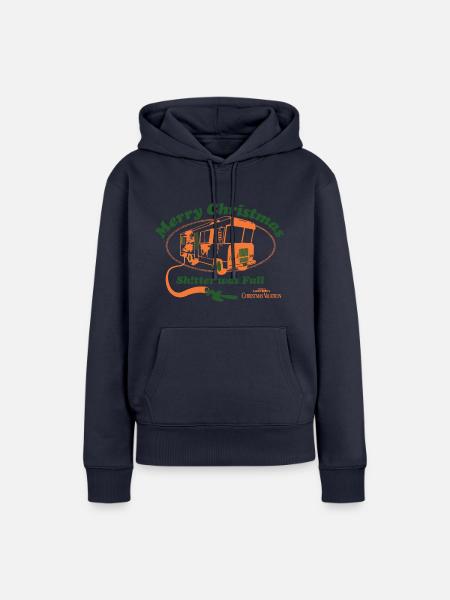 Schöne Bescherung Shitter Was Full Witziges Design - Frauen Premium Bio Hoodie - Navy