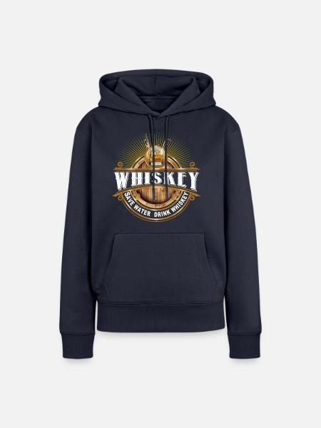 Whiskey Fass - Frauen Premium Bio Hoodie - Navy
