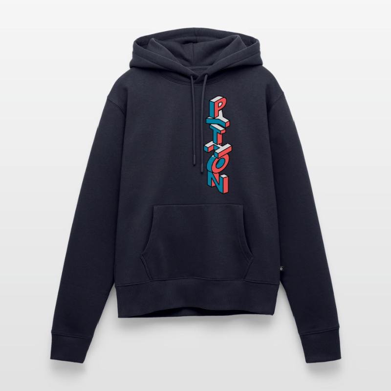 Programming Python in isometric 3D Women’s Premium Organic Hoodie