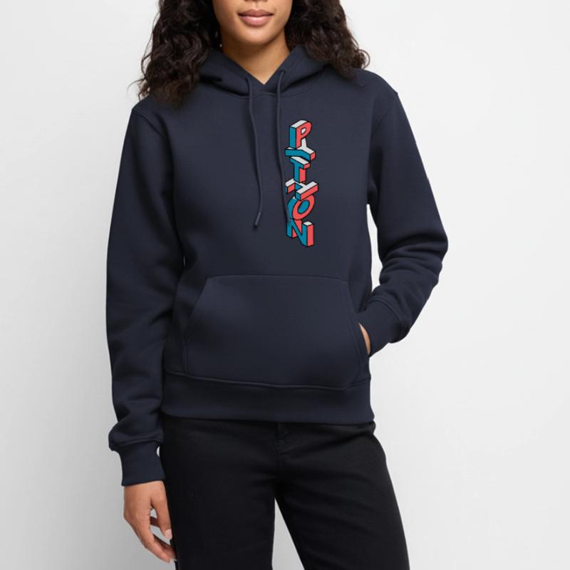 Python in isometrischer 3D programmieren Frauen Premium Bio Hoodie