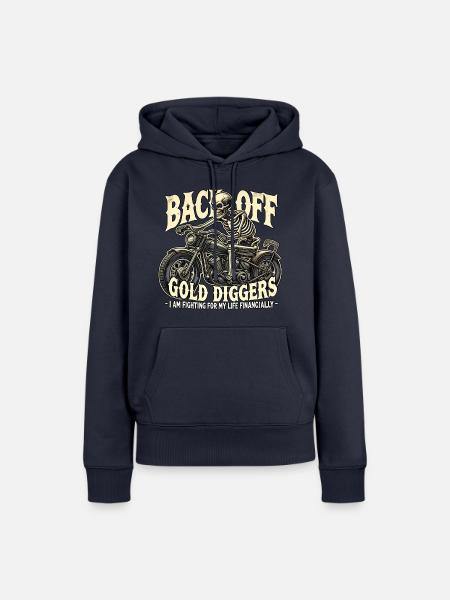 KEINE GOLDSCHÄBER ERLAUBT - Frauen Premium Bio Hoodie - Navy