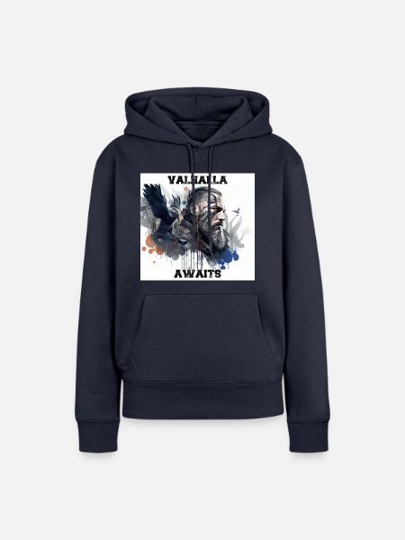 Walhalla wartet auf Sie - Frauen Premium Bio Hoodie - Navy