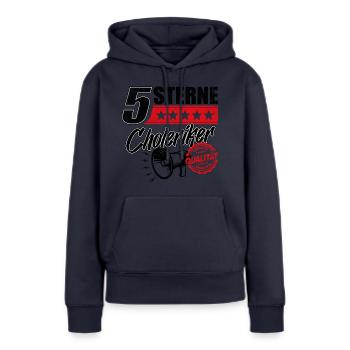 5 Sterne Choleriker Schreihals Büro Geschenkidee - Frauen Premium Bio Hoodie - Navy - Vorne - Julia (174cm)