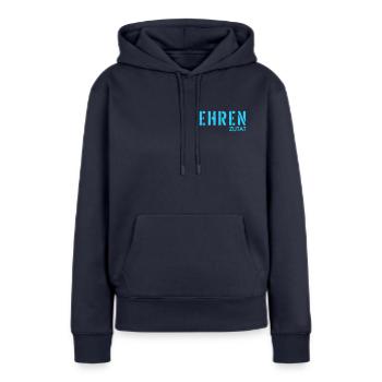 Ehrenzutat Beziehung - Frauen Premium Bio Hoodie - Navy - Vorne - Julia (174cm)