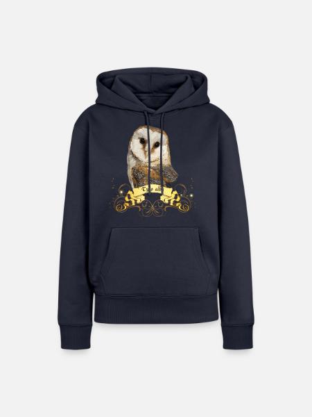 Schleiereule - Frauen Premium Bio Hoodie - Navy