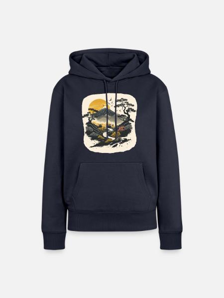 Alte Schule - Frauen Premium Bio Hoodie - Navy