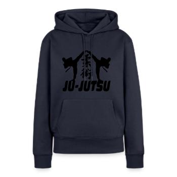 Ju jutsu - Frauen Premium Bio Hoodie - Navy - Vorne - Julia (174cm)