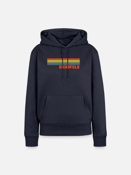 Eichsfeld Regenbogen - Frauen Premium Bio Hoodie - Navy