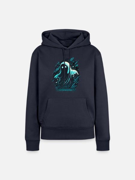 Gruseliger Geist - Frauen Premium Bio Hoodie - Navy