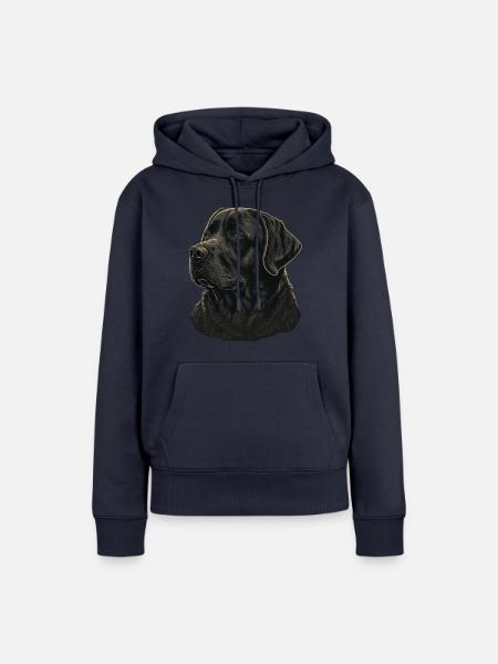 Robuster Labrador Retriever - Frauen Premium Bio Hoodie - Navy