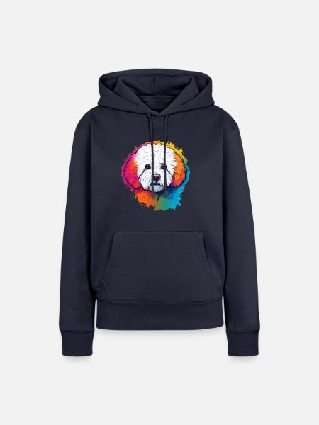 Bichon Frise - Frauen Premium Bio Hoodie - Navy