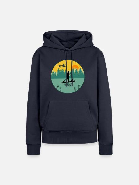 standup paddeln - Frauen Premium Bio Hoodie - Navy