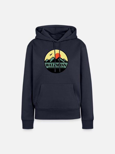 Watzmann - Frauen Premium Bio Hoodie - Navy