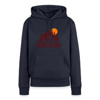 Berchtesgaden - Frauen Premium Bio Hoodie - Navy - Vorne - Julia (174cm)