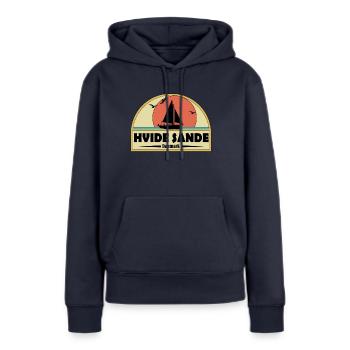 Hvide Sande Dänemark - Frauen Premium Bio Hoodie - Navy - Vorne - Julia (174cm)