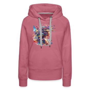 Mind Creation - Women’s Premium Organic Hoodie - mauve - Front - Isabella (175cm)