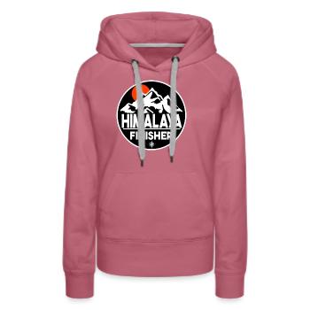 Himalaya Finisher - Women’s Premium Organic Hoodie - mauve - Front - Isabella (175cm)