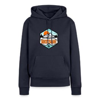 Berchtesgaden - Frauen Premium Bio Hoodie - Navy - Vorne - Julia (174cm)