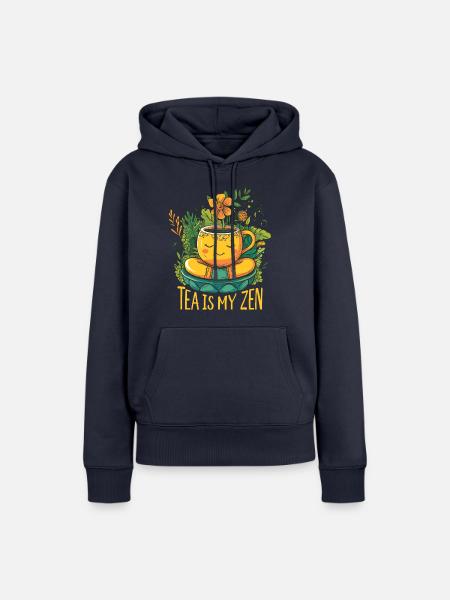 Tee ist mein Zen - Frauen Premium Bio Hoodie - Navy