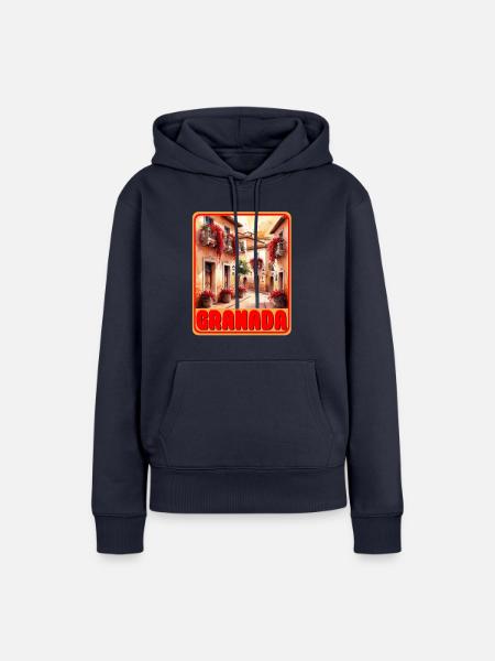 Granada andalusien - Frauen Premium Bio Hoodie - Navy