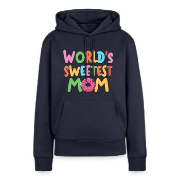 World's Sweetest Mom Mami Mutti Muttertag Mama - Frauen Premium Bio Hoodie - Navy - Vorne - Julia (174cm)