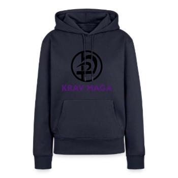 Krav Maga Mixed Martial Arts Selbstverteidigung - Frauen Premium Bio Hoodie - Navy - Vorne - Julia (174cm)