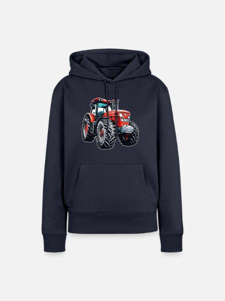 Traktor / Landwirtschaft / Bauer / Feldarbeit - Frauen Premium Bio Hoodie - Navy