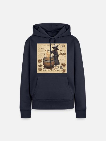 Hexenhandbuch / Zauberbuch / Halloween / Herbst - Frauen Premium Bio Hoodie - Navy
