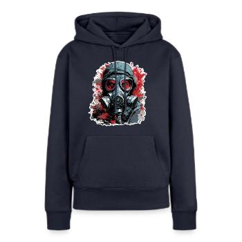 Apocalypse / Apocalypse / Destruction / Anarchie - Sweat à capuche Premium bio Femme - bleu marine - Devant - Julia (174cm)