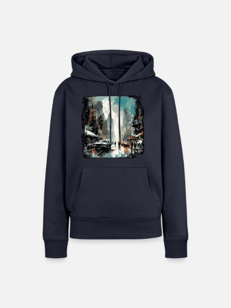 Apocalypse / Weltuntergang / Zerstörung / Anarchie - Frauen Premium Bio Hoodie - Navy