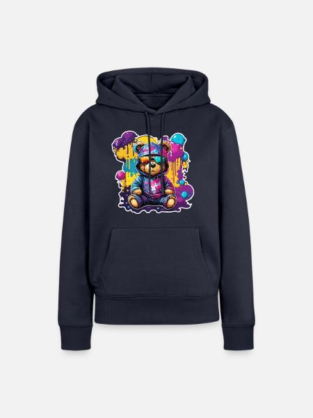 Teddybär / Kuscheltier / Stofftier / Geschenkidee - Frauen Premium Bio Hoodie - Navy