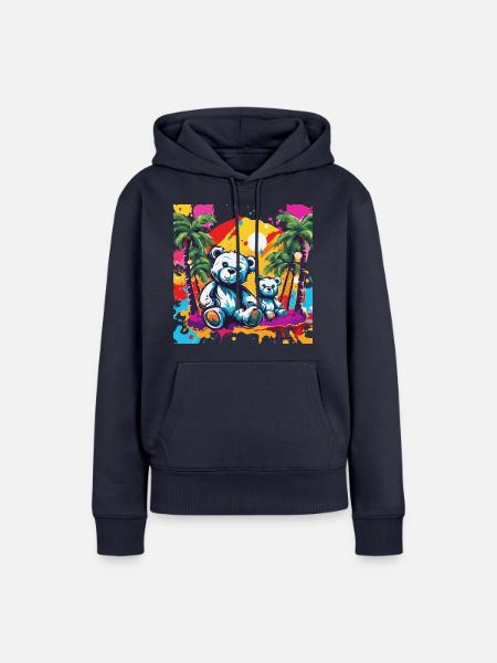 Teddybär / Kuscheltier / Stofftier / Geschenkidee - Frauen Premium Bio Hoodie - Navy